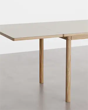 WB Manufaktur - Tillægsplade 50x90cm til ESSENTIAL spiseborde med egetræsstel - Mushroom